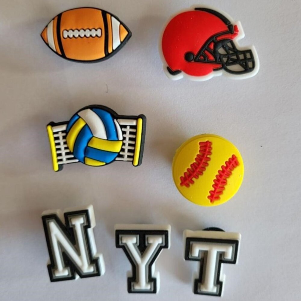 Sports themed Croc Charms